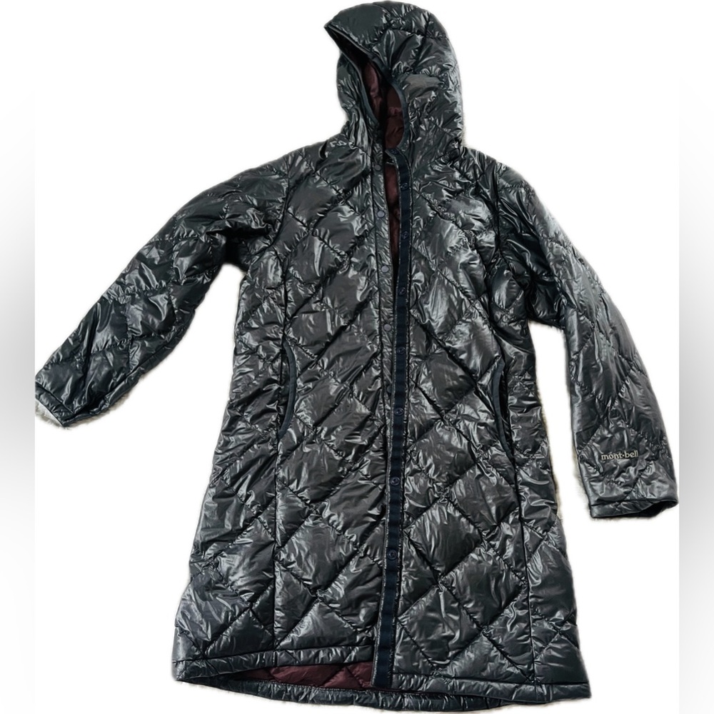 Women's MONTBELL Black Hooded Puffer Jacket